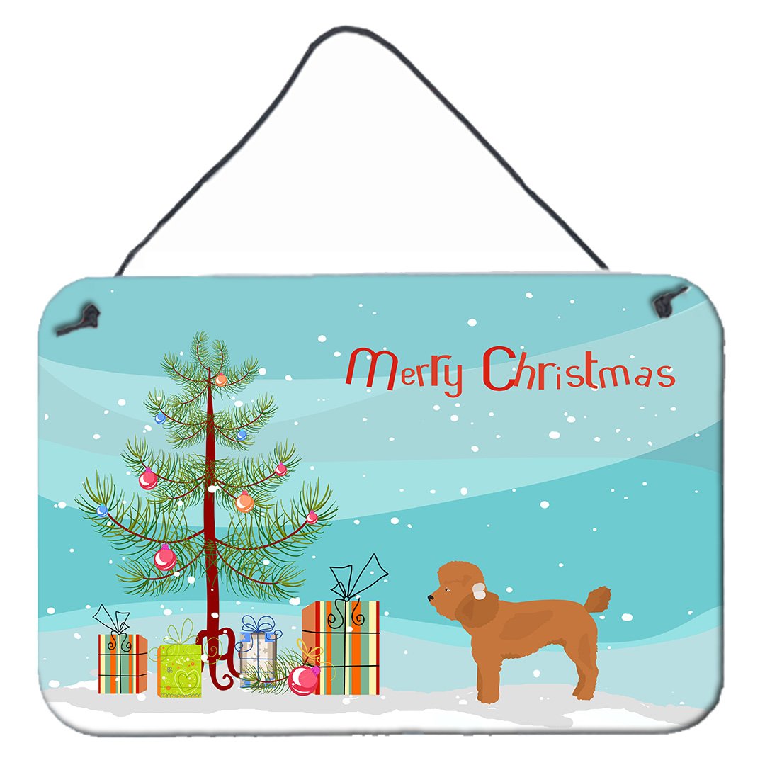 Toy Poodle Christmas Tree Wall or Door Hanging Prints CK3479DS812 by Caroline's Treasures