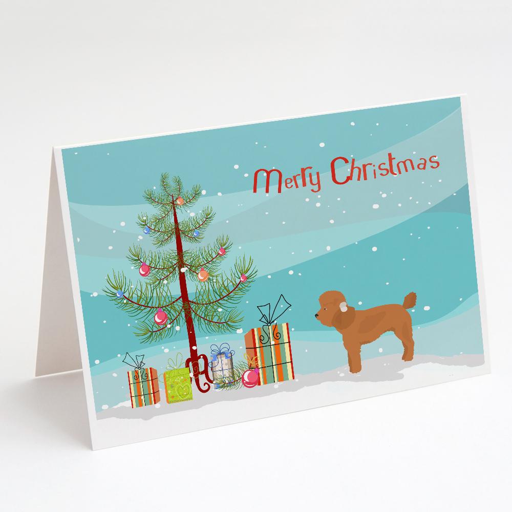 Buy this Toy Poodle Christmas Tree Greeting Cards and Envelopes Pack of 8
