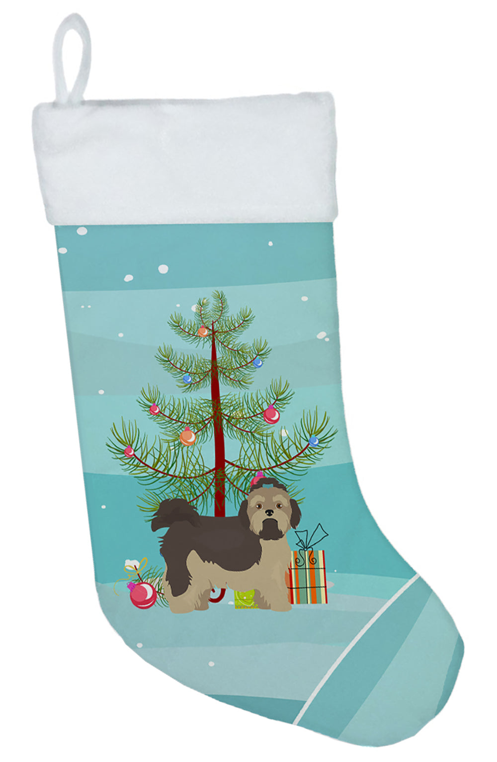 Russian Tsvetnaya Bolonka Lap Dog  Christmas Tree Christmas Stocking CK3483CS