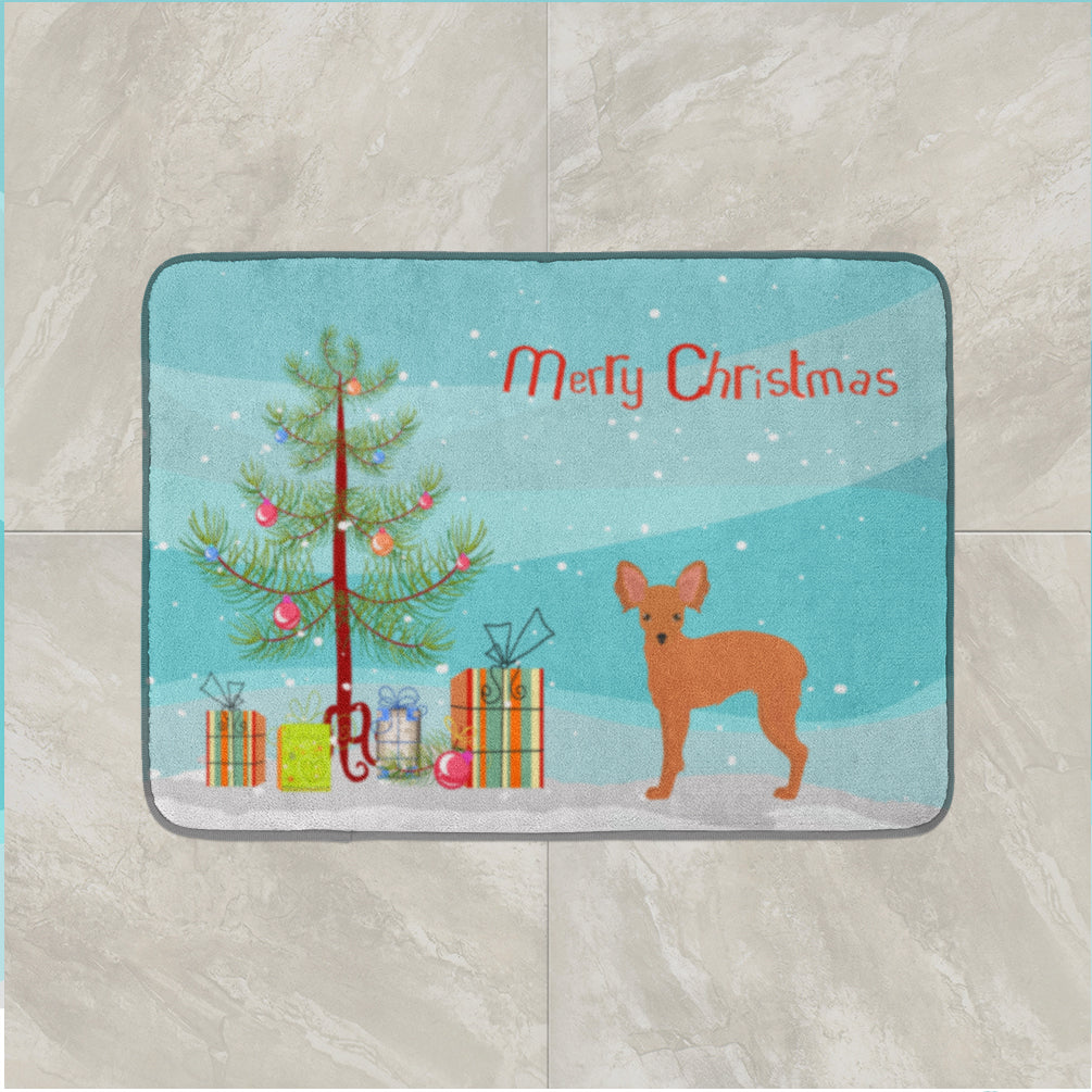 Russkiy Toy or Russian Toy Terrier Christmas Tree Machine Washable Memory Foam Mat CK3484RUG - the-store.com