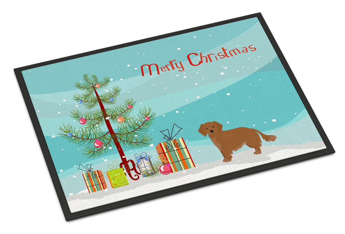 Small Greek Domestic Dog Kokoni Christmas Tree Indoor or Outdoor Mat 24x36 CK3486JMAT by Caroline&#39;s Treasures