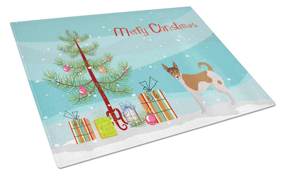 Tenterfield Terrier Christmas Tree Glass Cutting Board Large CK3487LCB by Caroline&#39;s Treasures
