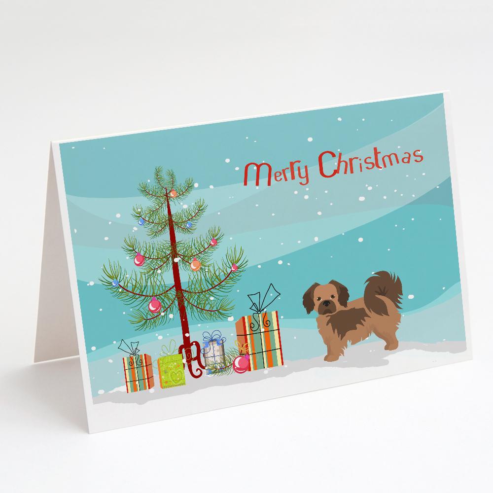 Buy this Tibetan Spaniel Christmas Tree Greeting Cards and Envelopes Pack of 8