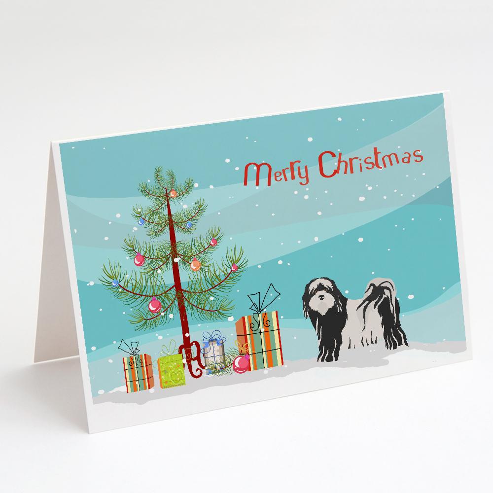 Buy this Tibetan Terrier Christmas Tree Greeting Cards and Envelopes Pack of 8