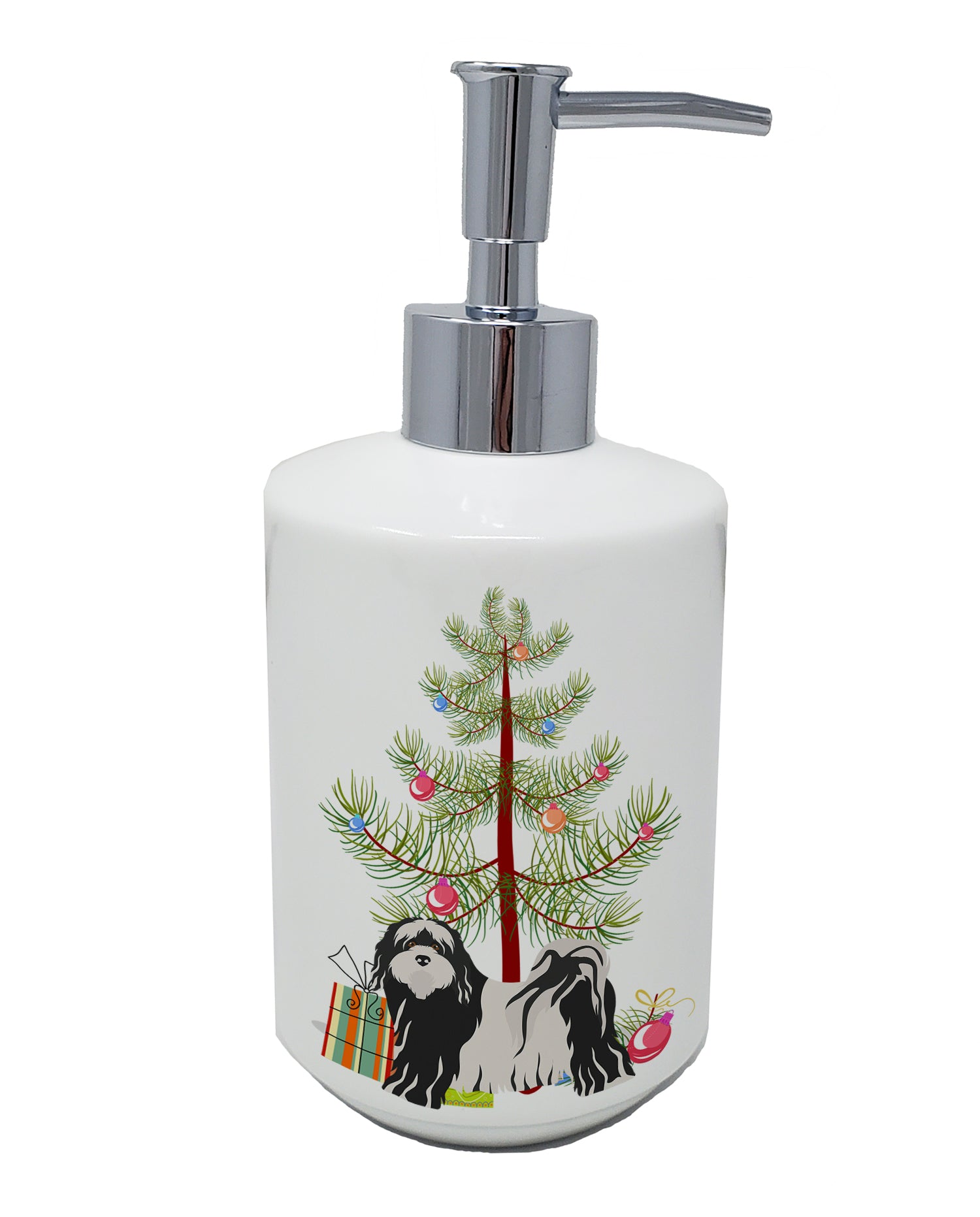 Buy this Tibetan Terrier Christmas Tree Ceramic Soap Dispenser