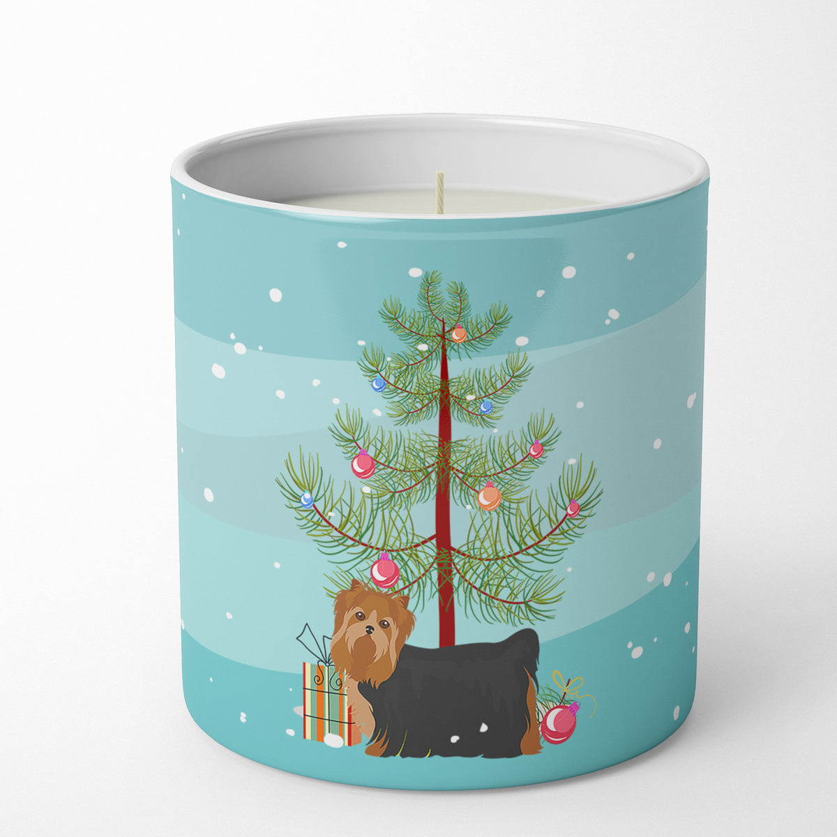 Buy this Yorkshire Terrier Christmas Tree 10 oz Decorative Soy Candle