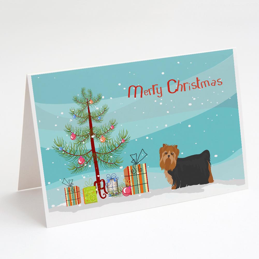 Buy this Yorkshire Terrier Christmas Tree Greeting Cards and Envelopes Pack of 8