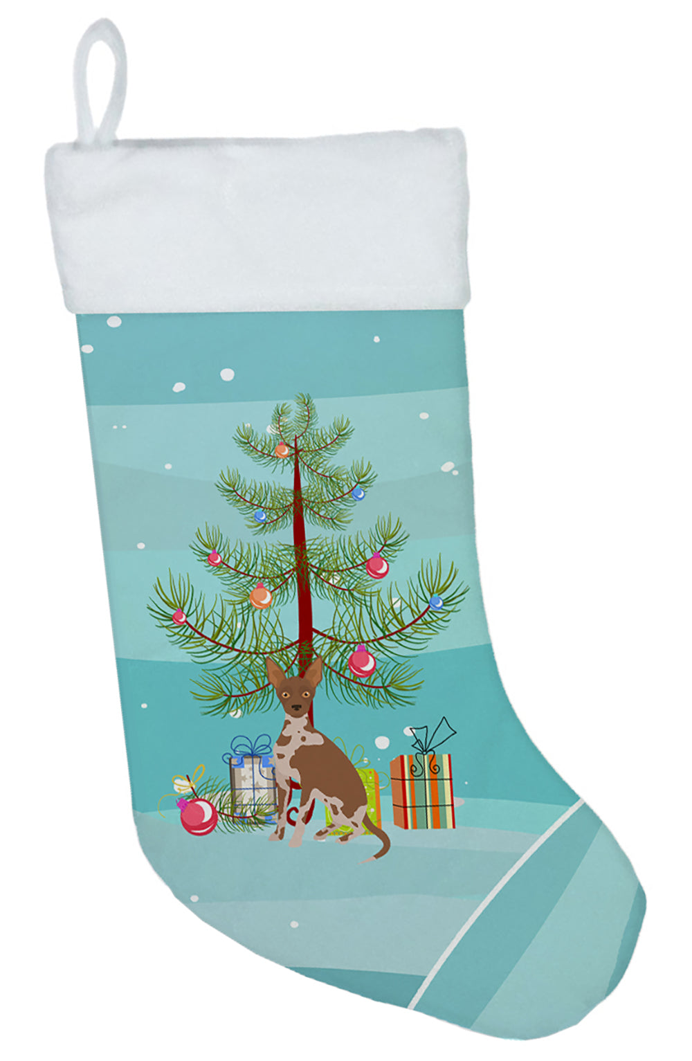 Tan Abyssinian or African Hairless Dog Christmas Tree Christmas Stocking CK3491CS