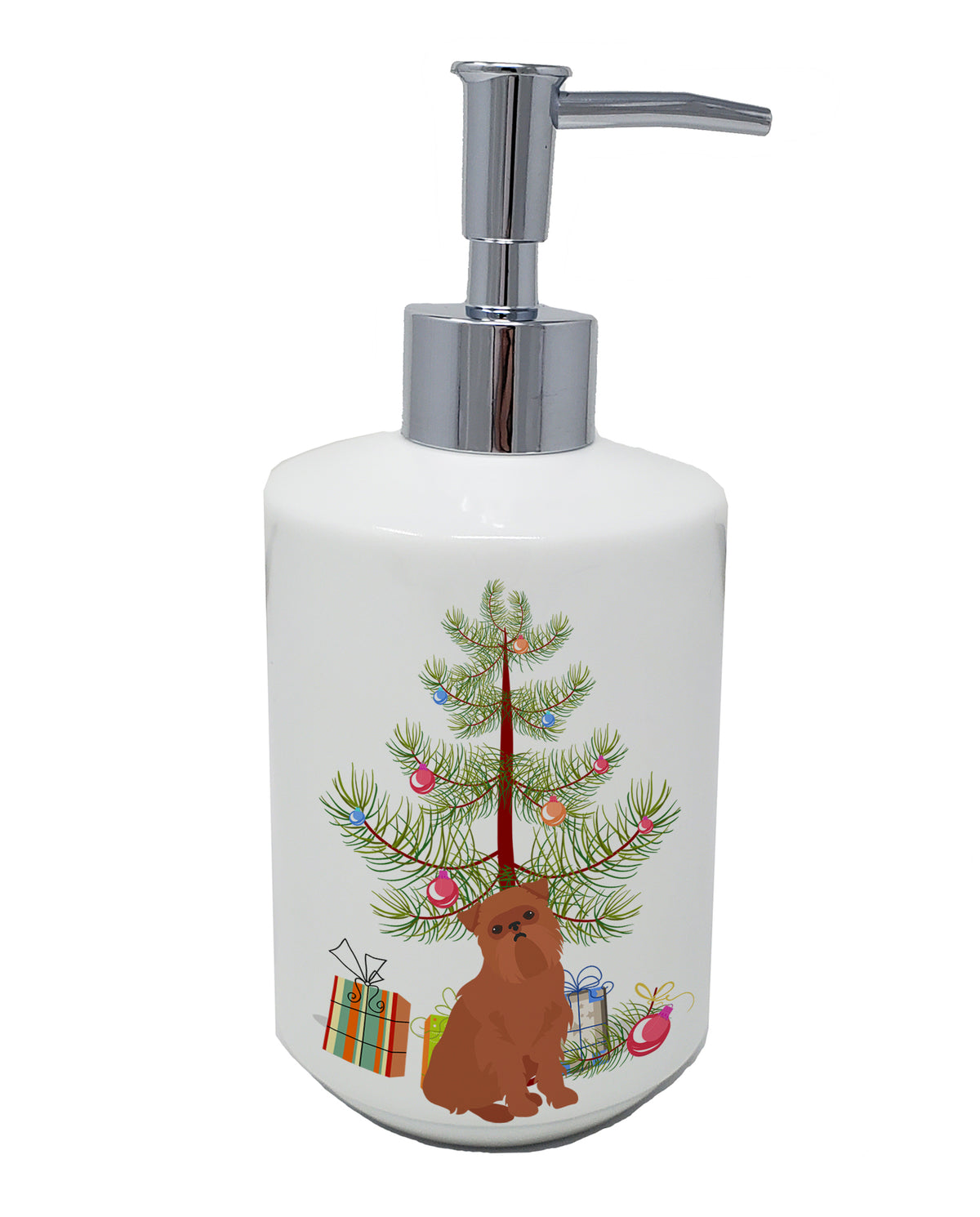 Buy this Brussels Griffon Christmas Tree Ceramic Soap Dispenser