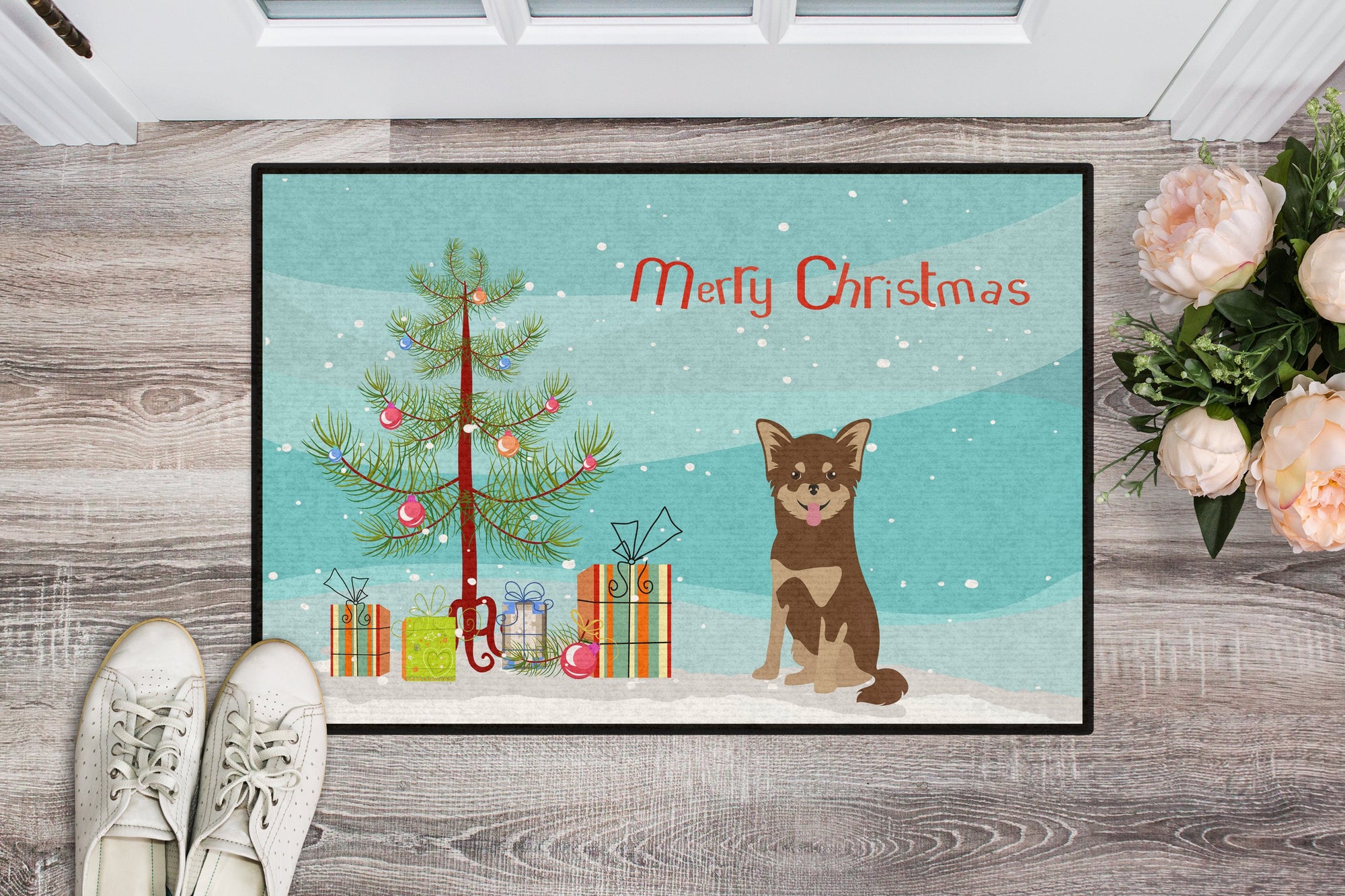 Chihuahua Christmas Tree Indoor or Outdoor Mat 24x36 CK3496JMAT by Caroline's Treasures