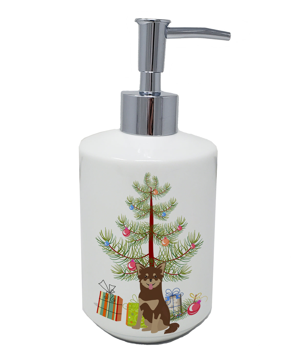 Buy this Chihuahua Christmas Tree Ceramic Soap Dispenser