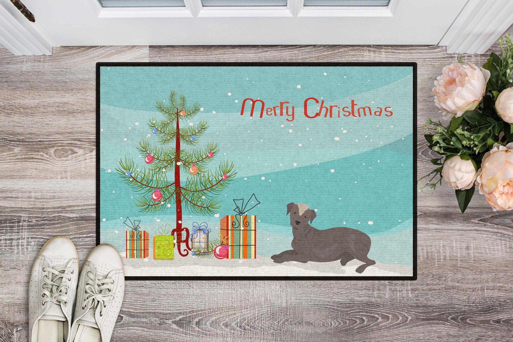 Ecuadorian Hairless Dog Christmas Tree Indoor or Outdoor Mat 24x36 CK3499JMAT by Caroline's Treasures