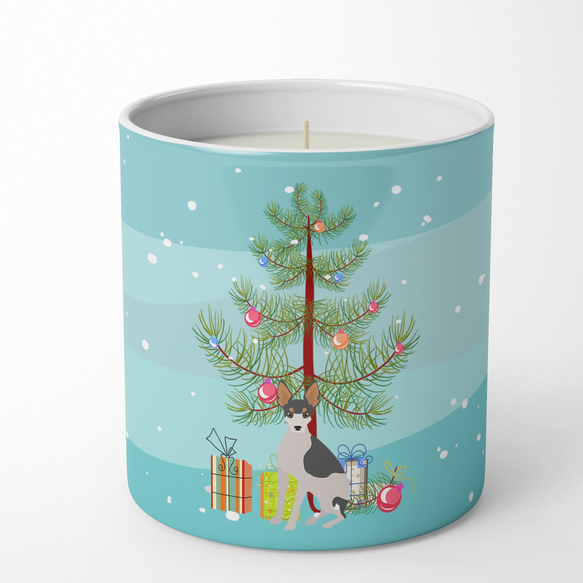 Buy this Miniature Fox Terrier #2 Christmas Tree 10 oz Decorative Soy Candle