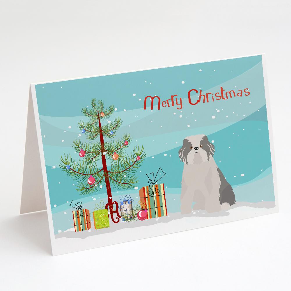 Buy this Odis Odessa Domestic Ideal Dog Christmas Tree Greeting Cards and Envelopes Pack of 8