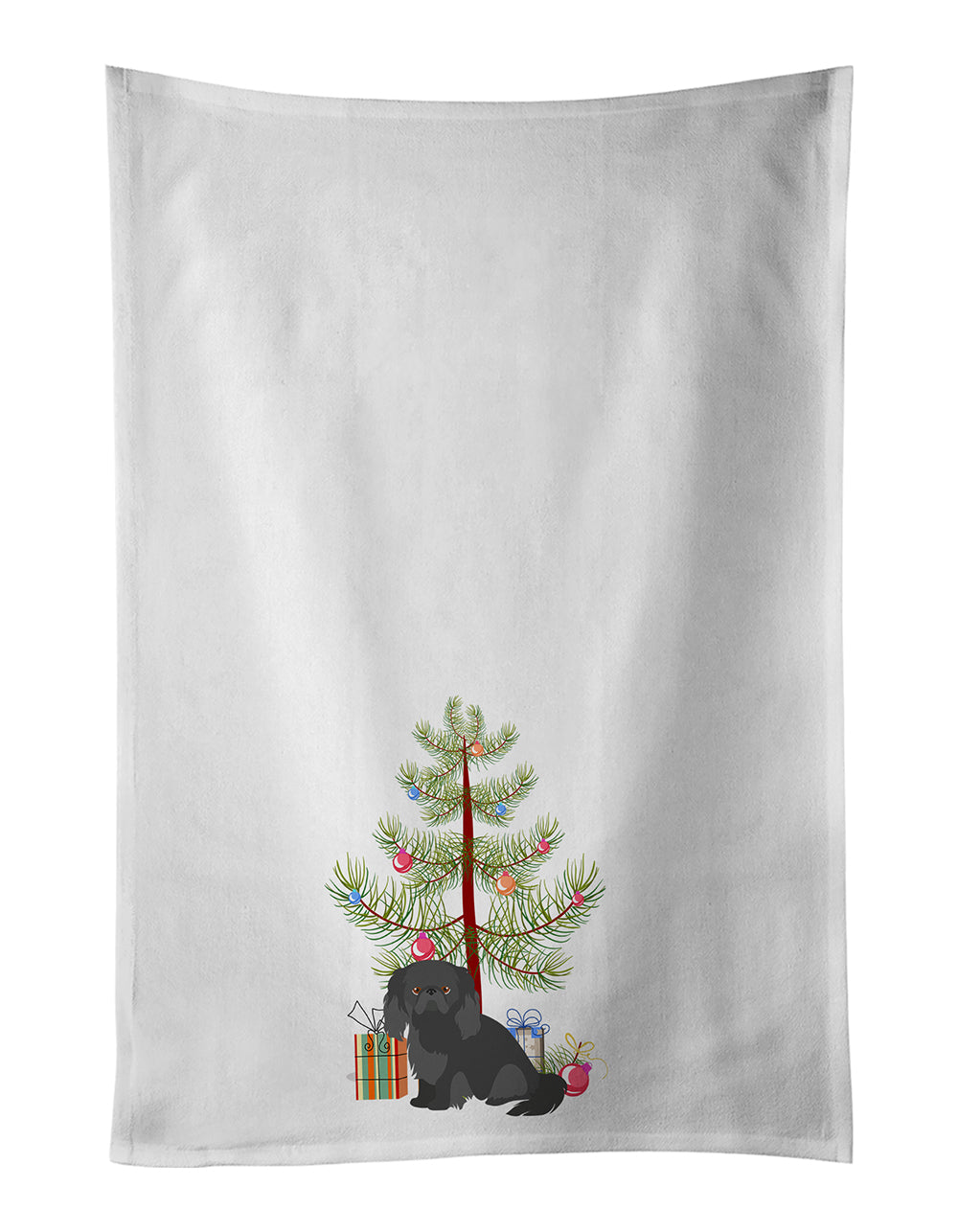 Buy this Pekingese Christmas Tree White Kitchen Towel Set of 2