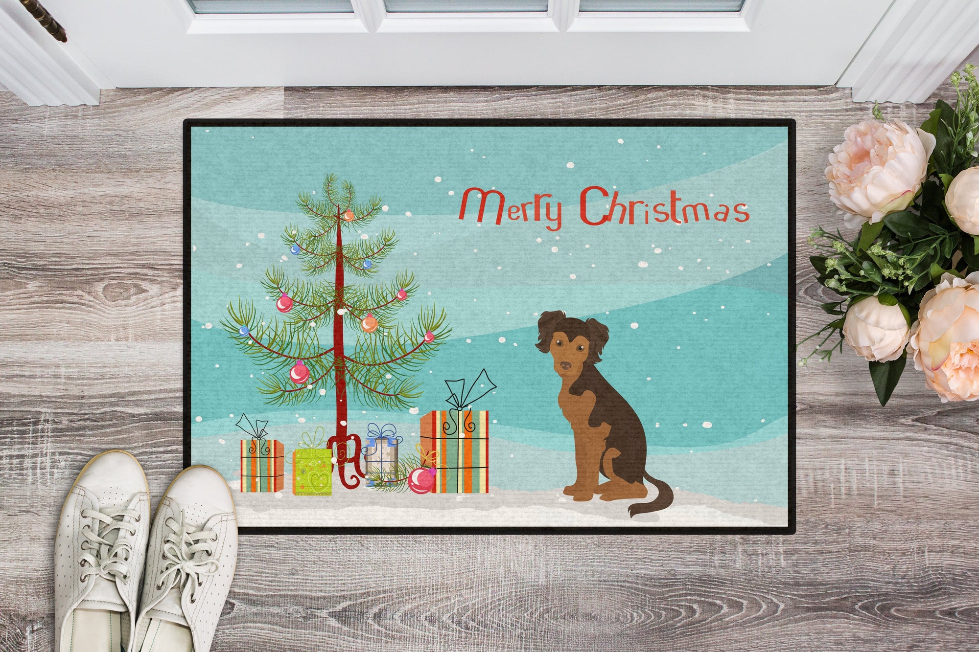 Persian Chihuahua Christmas Tree Indoor or Outdoor Mat 24x36 CK3506JMAT by Caroline's Treasures