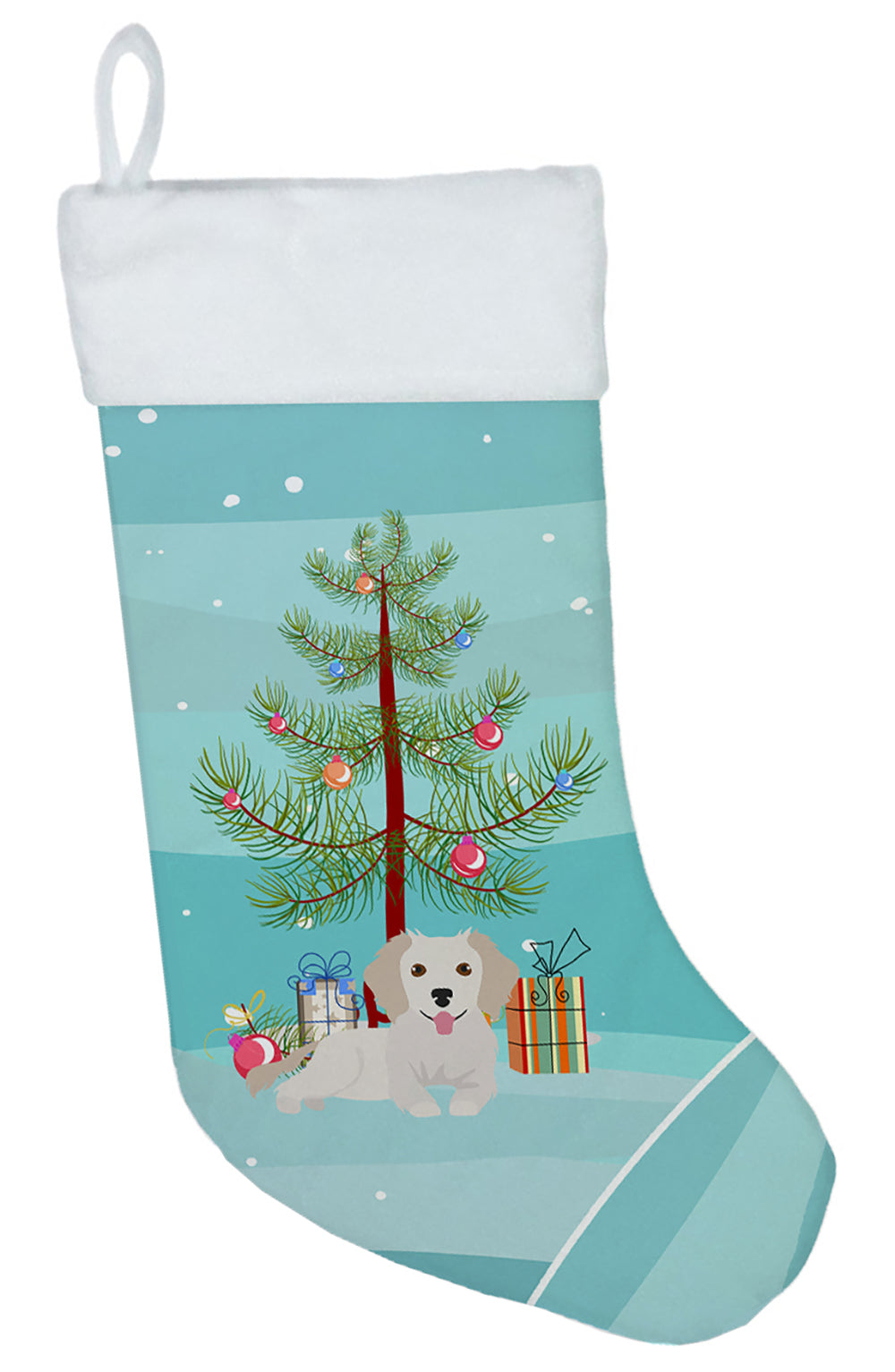 Small Greek Domestic Dog Kokoni #2 Christmas Tree Christmas Stocking CK3510CS