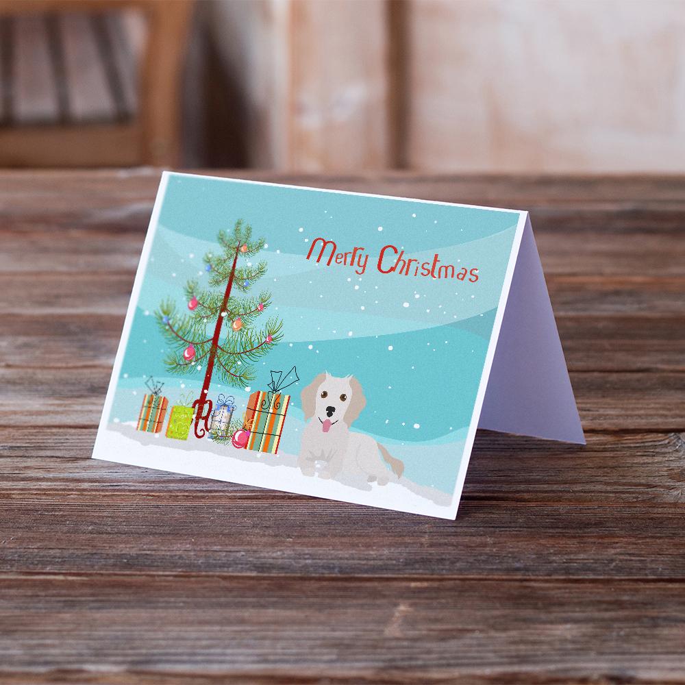 Buy this Small Greek Domestic Dog Kokoni #2 Christmas Tree Greeting Cards and Envelopes Pack of 8