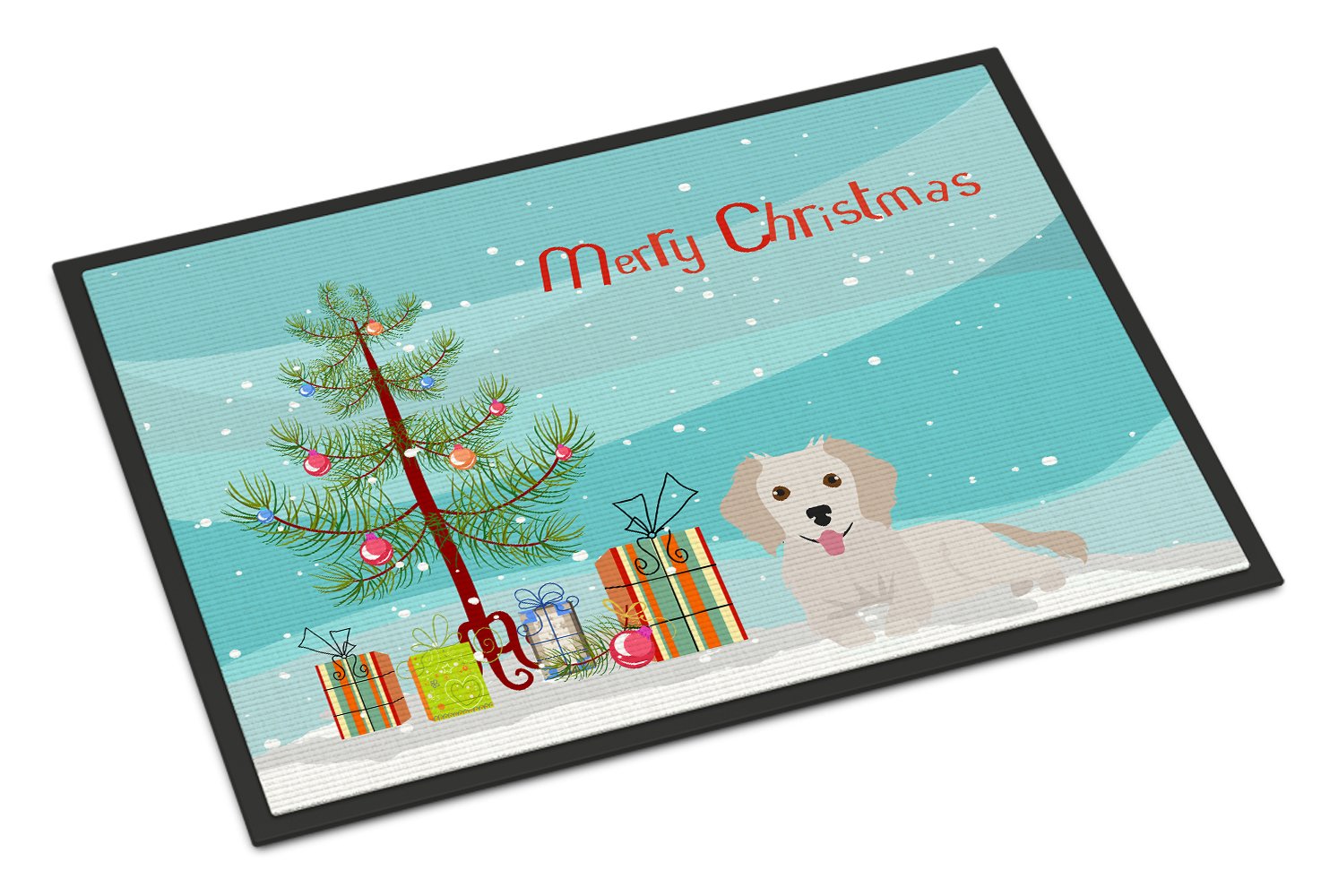 Small Greek Domestic Dog Kokoni #2 Christmas Tree Indoor or Outdoor Mat 24x36 CK3510JMAT by Caroline's Treasures