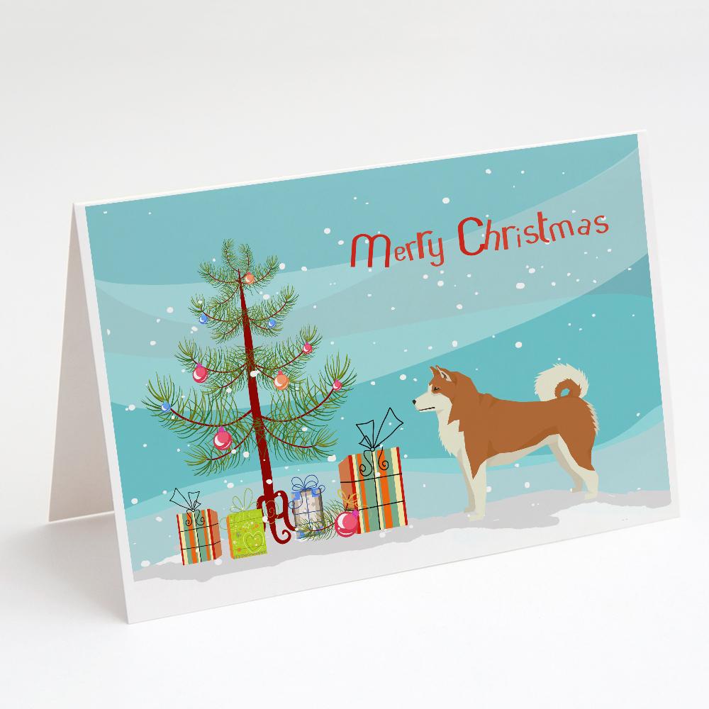 Buy this Akita Christmas Tree Greeting Cards and Envelopes Pack of 8