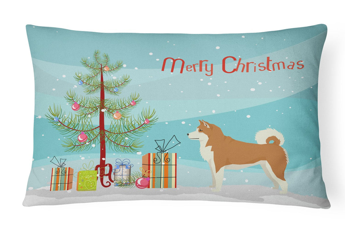 Akita Christmas Tree Canvas Fabric Decorative Pillow CK3512PW1216 by Caroline&#39;s Treasures