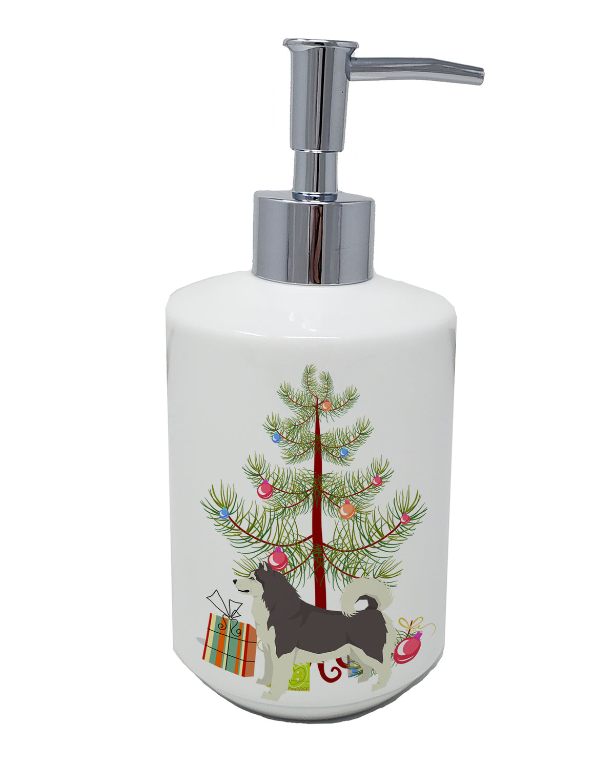 Buy this Alaskan Malamute Christmas Tree Ceramic Soap Dispenser