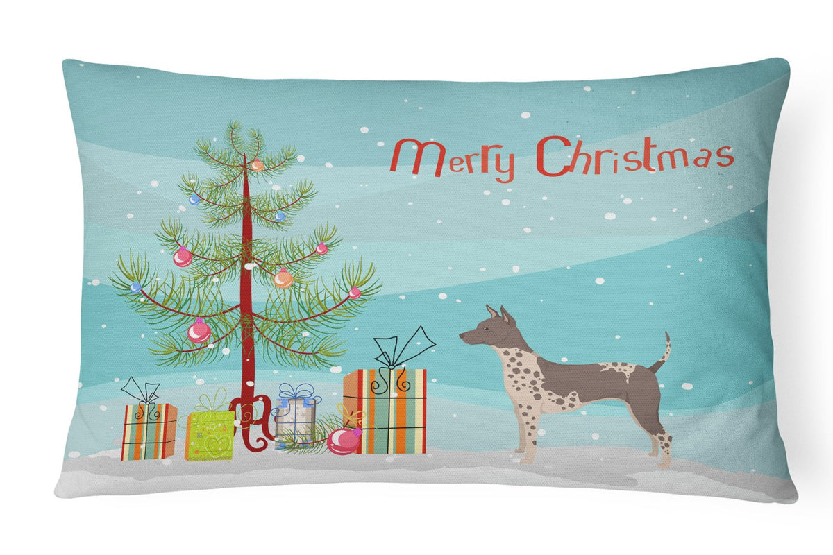 American Hairless Terrier Christmas Tree Canvas Fabric Decorative Pillow CK3514PW1216 by Caroline&#39;s Treasures