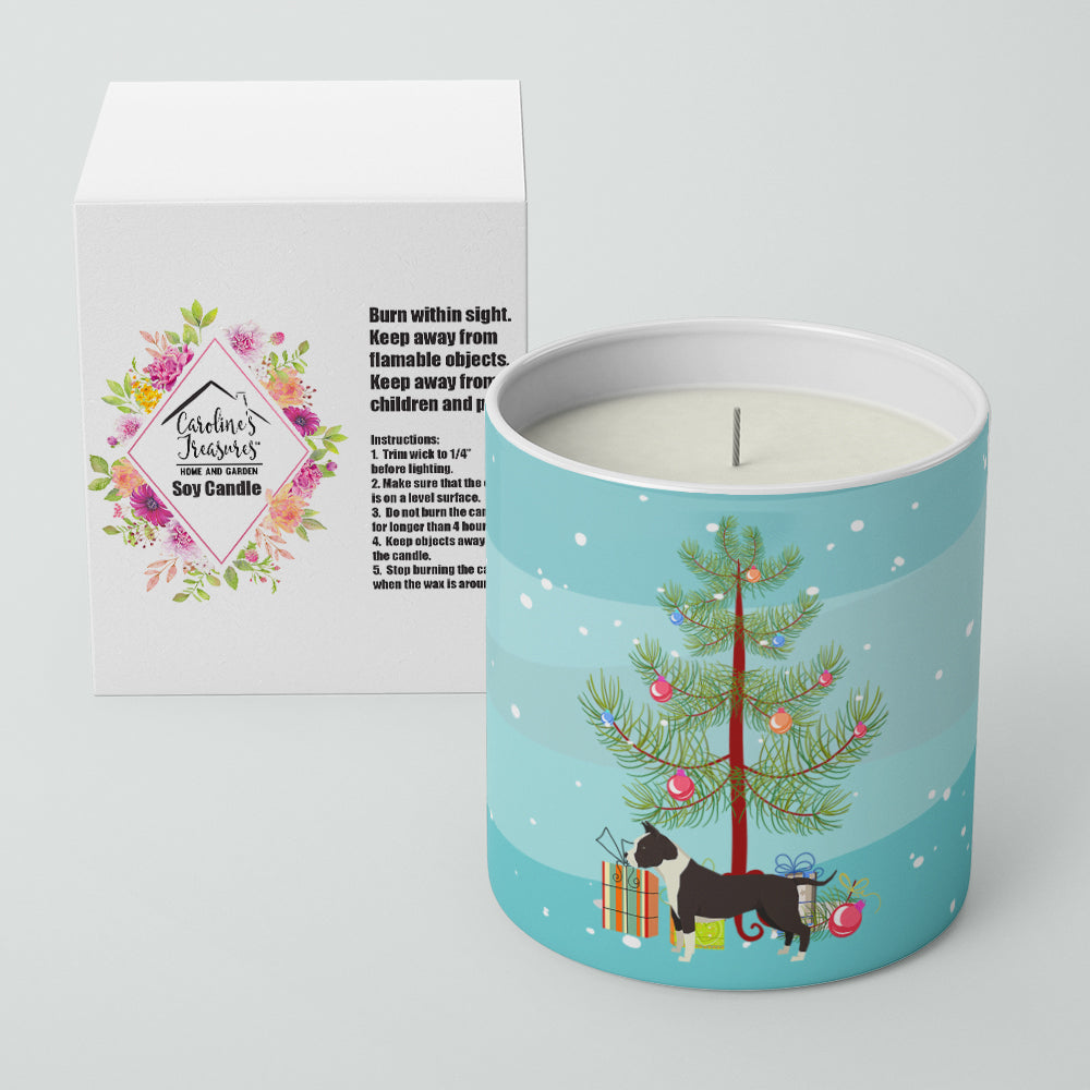 American Staffordshire Terrier Christmas Tree 10 oz Decorative Soy Candle - the-store.com
