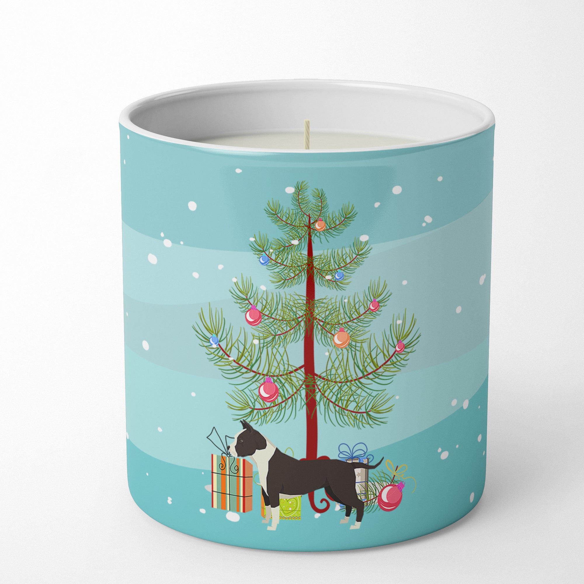 Buy this American Staffordshire Terrier Christmas Tree 10 oz Decorative Soy Candle