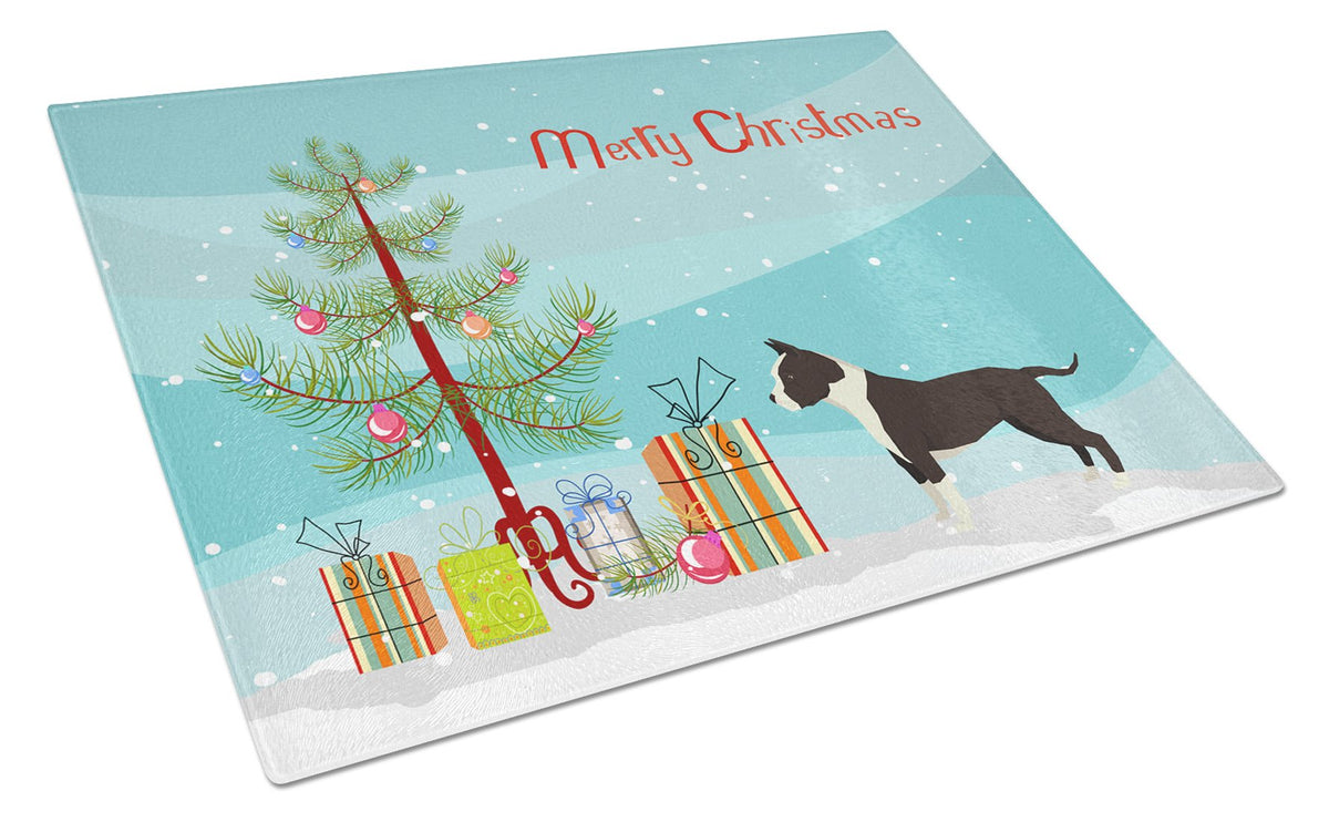 American Staffordshire Terrier Christmas Tree Glass Cutting Board Large CK3515LCB by Caroline&#39;s Treasures