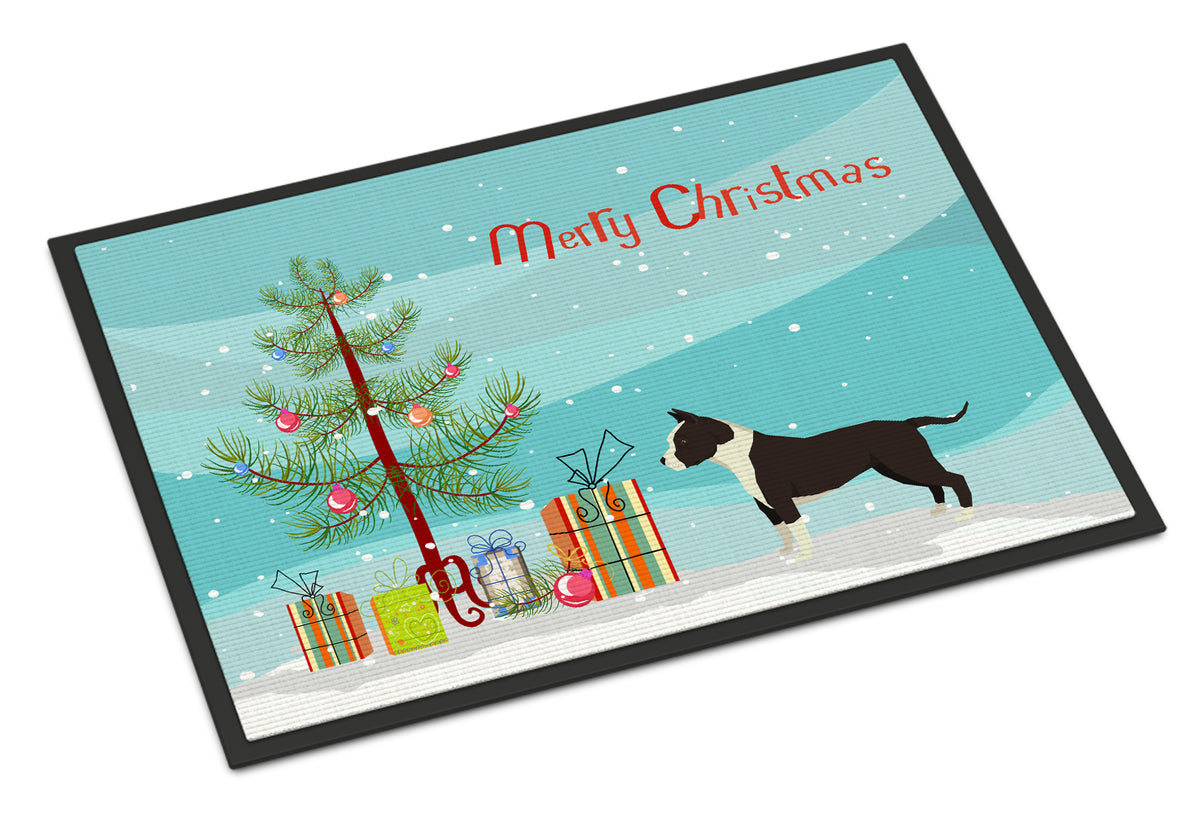 American Staffordshire Terrier Christmas Tree Indoor or Outdoor Mat 18x27 CK3515MAT - the-store.com