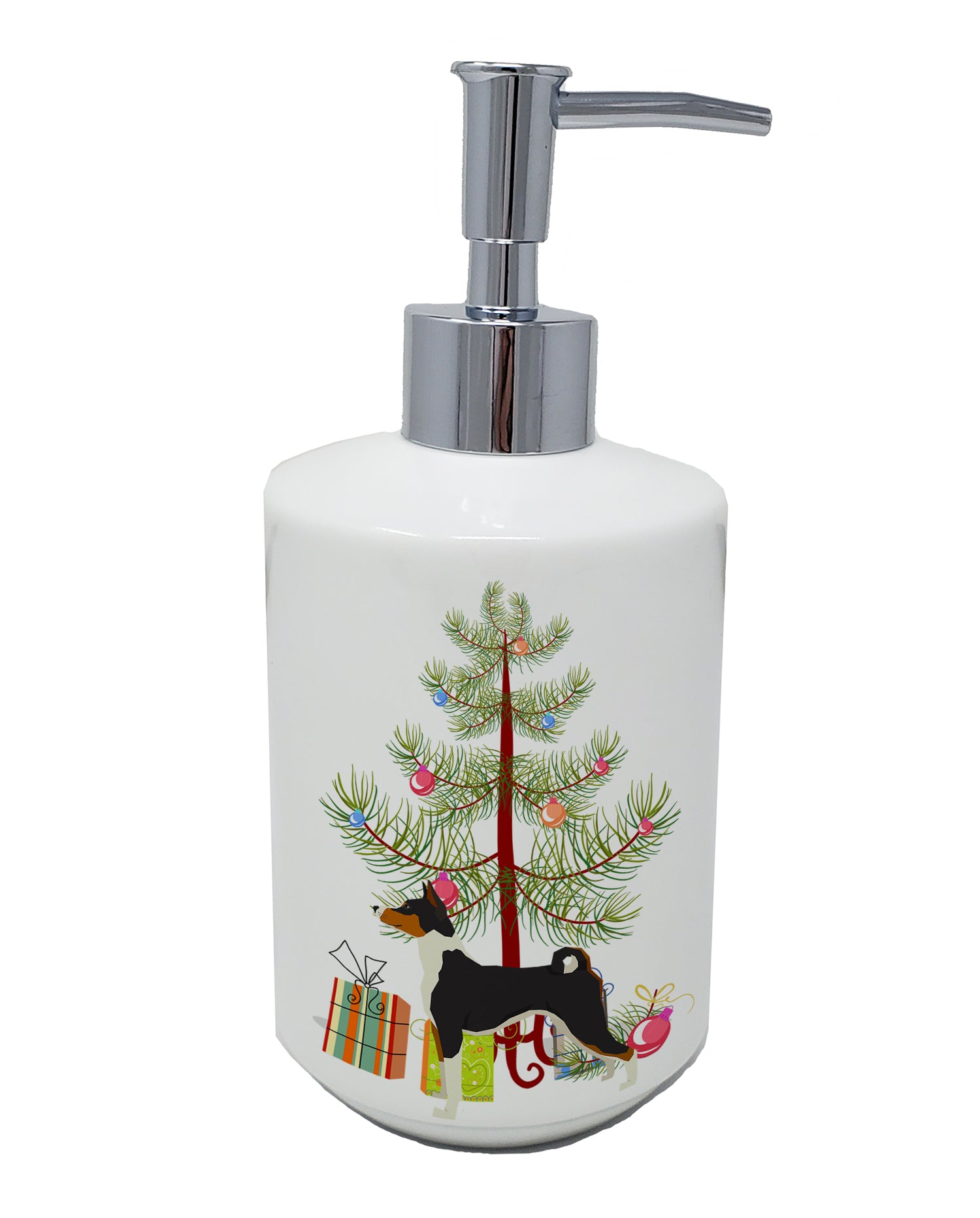 Buy this Basenji Christmas Tree Ceramic Soap Dispenser