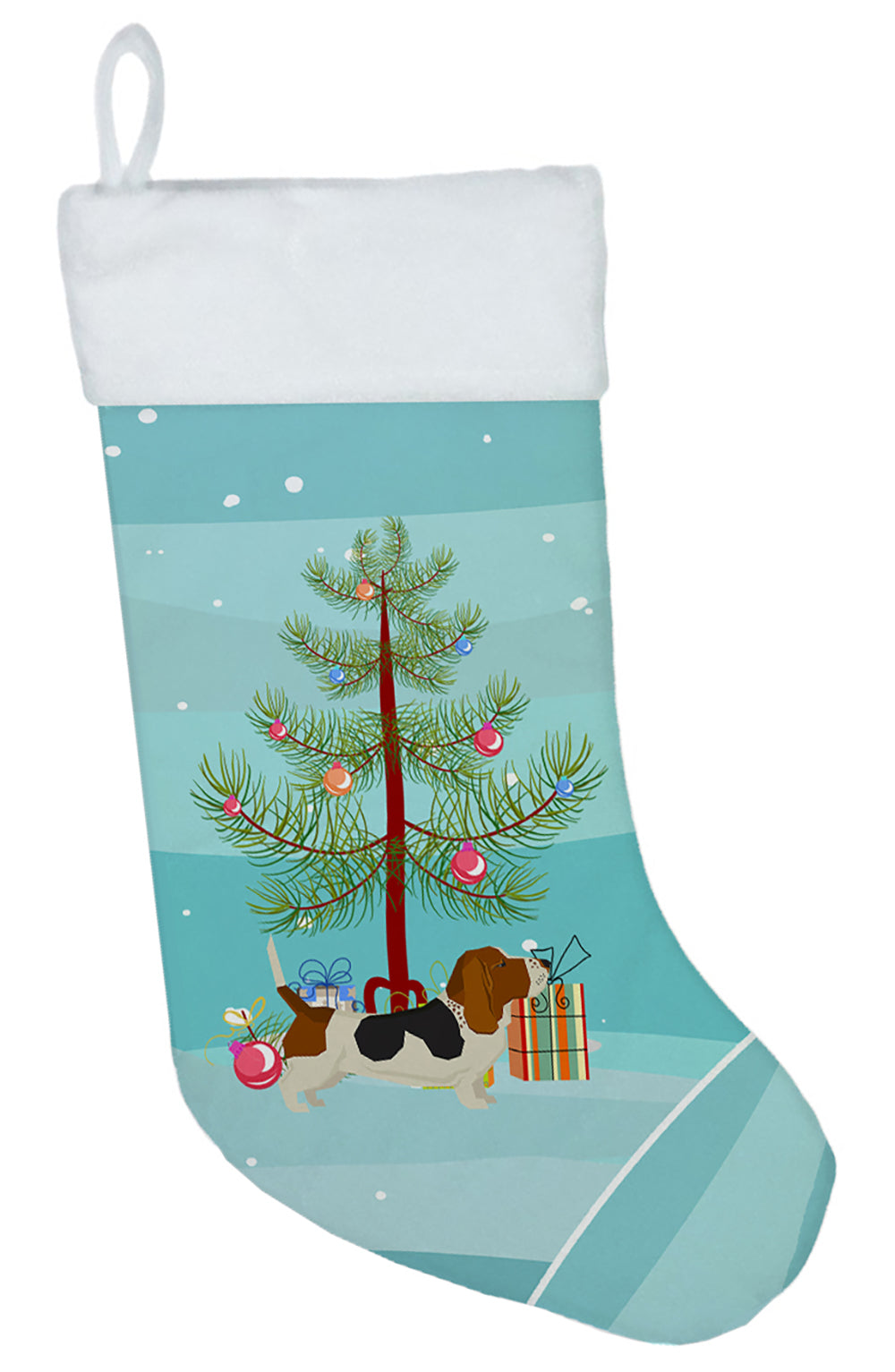 Basset Hound Christmas Tree Christmas Stocking CK3518CS