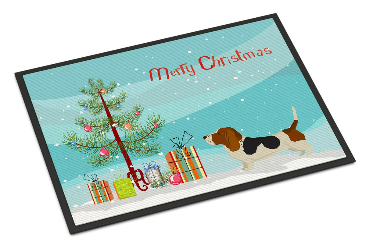 Basset Hound Christmas Tree Indoor or Outdoor Mat 24x36 CK3518JMAT by Caroline&#39;s Treasures