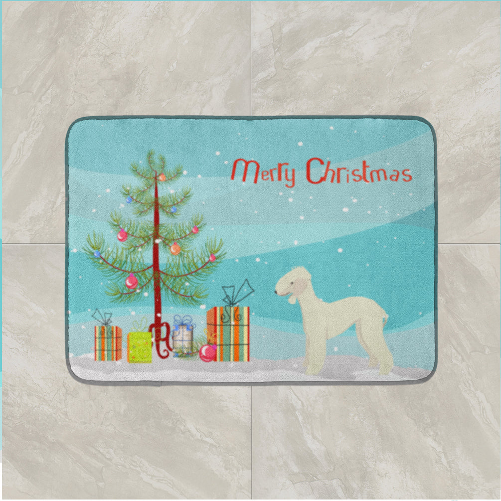 Bedlington Terrier Christmas Tree Machine Washable Memory Foam Mat CK3520RUG - the-store.com