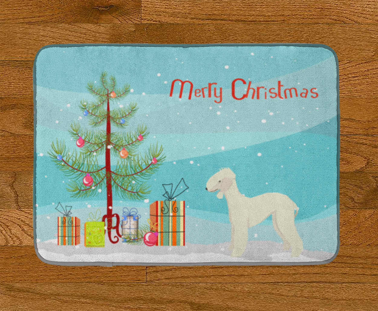 Bedlington Terrier Christmas Tree Machine Washable Memory Foam Mat CK3520RUG - the-store.com