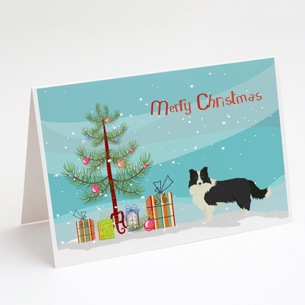 Buy this Border Collie Christmas Tree Greeting Cards and Envelopes Pack of 8