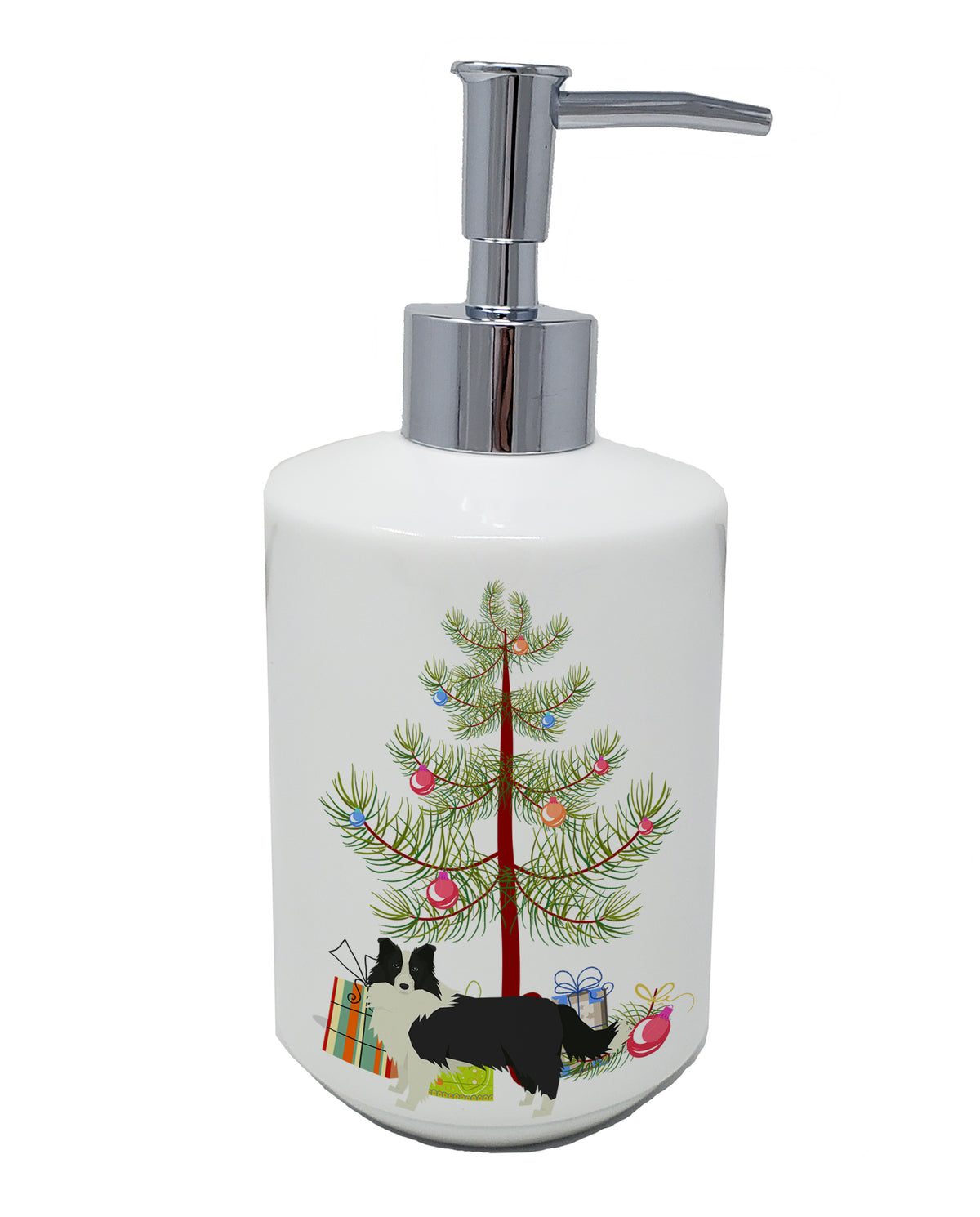 Buy this Border Collie Christmas Tree Ceramic Soap Dispenser