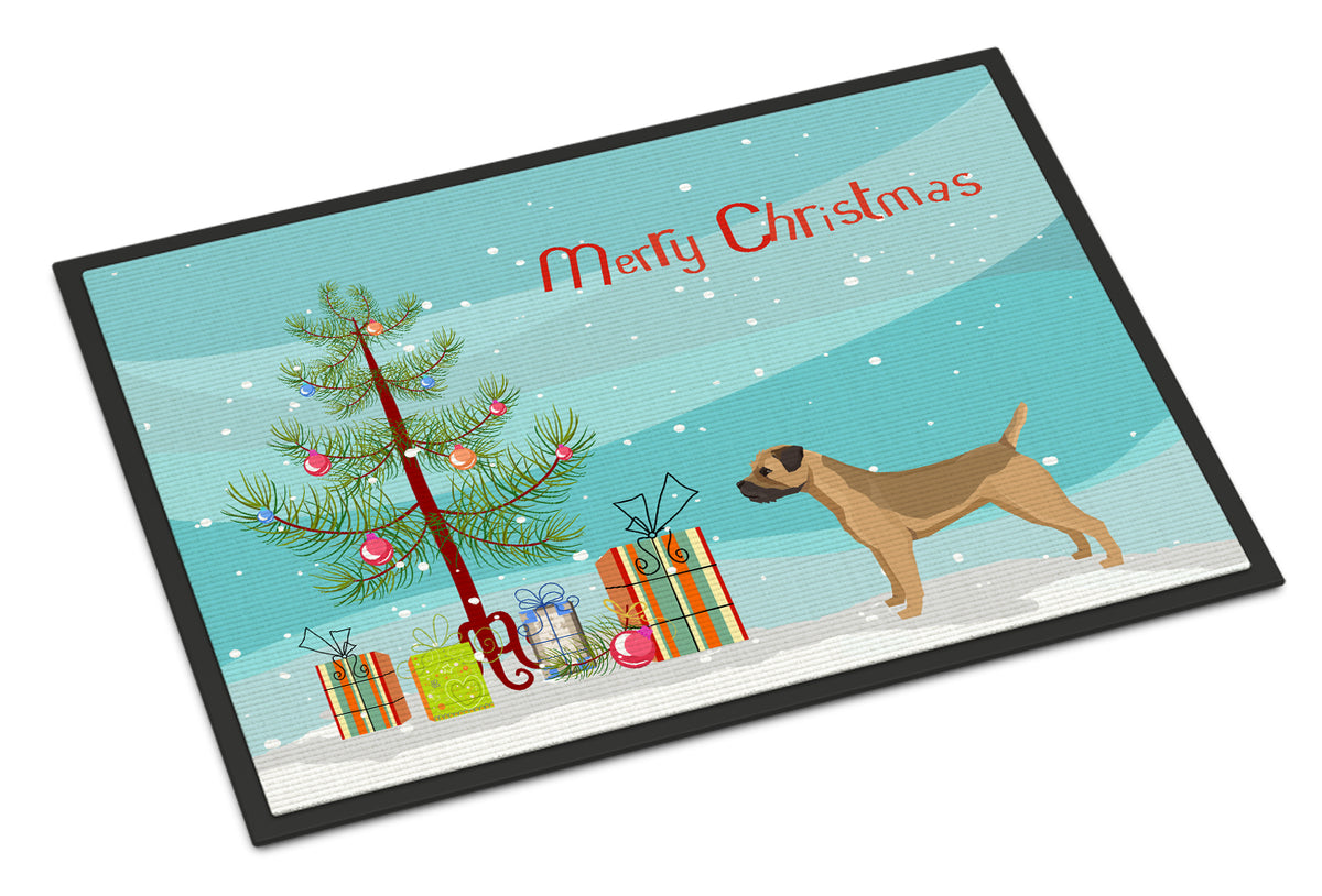 Border Terrier Christmas Tree Indoor or Outdoor Mat 18x27 CK3523MAT - the-store.com