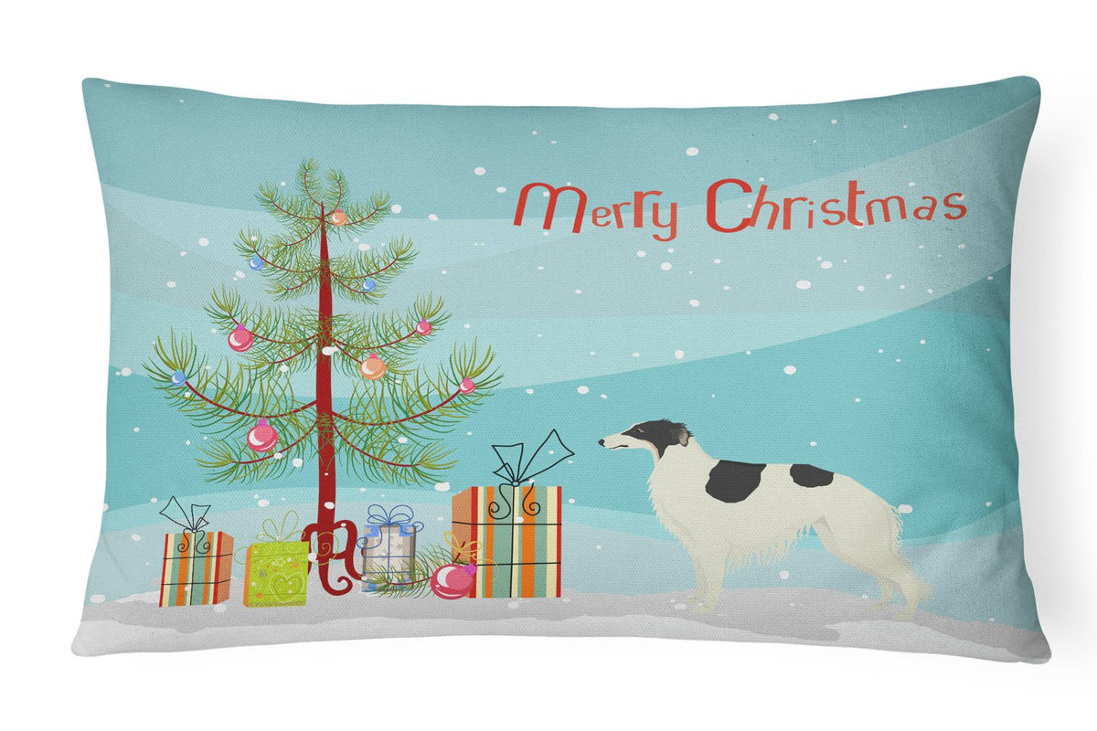 Borzoi Christmas Tree Canvas Fabric Decorative Pillow CK3524PW1216 by Caroline&#39;s Treasures