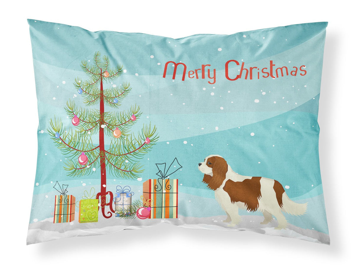 Cavalier Spaniel Christmas Tree Fabric Standard Pillowcase CK3529PILLOWCASE by Caroline&#39;s Treasures