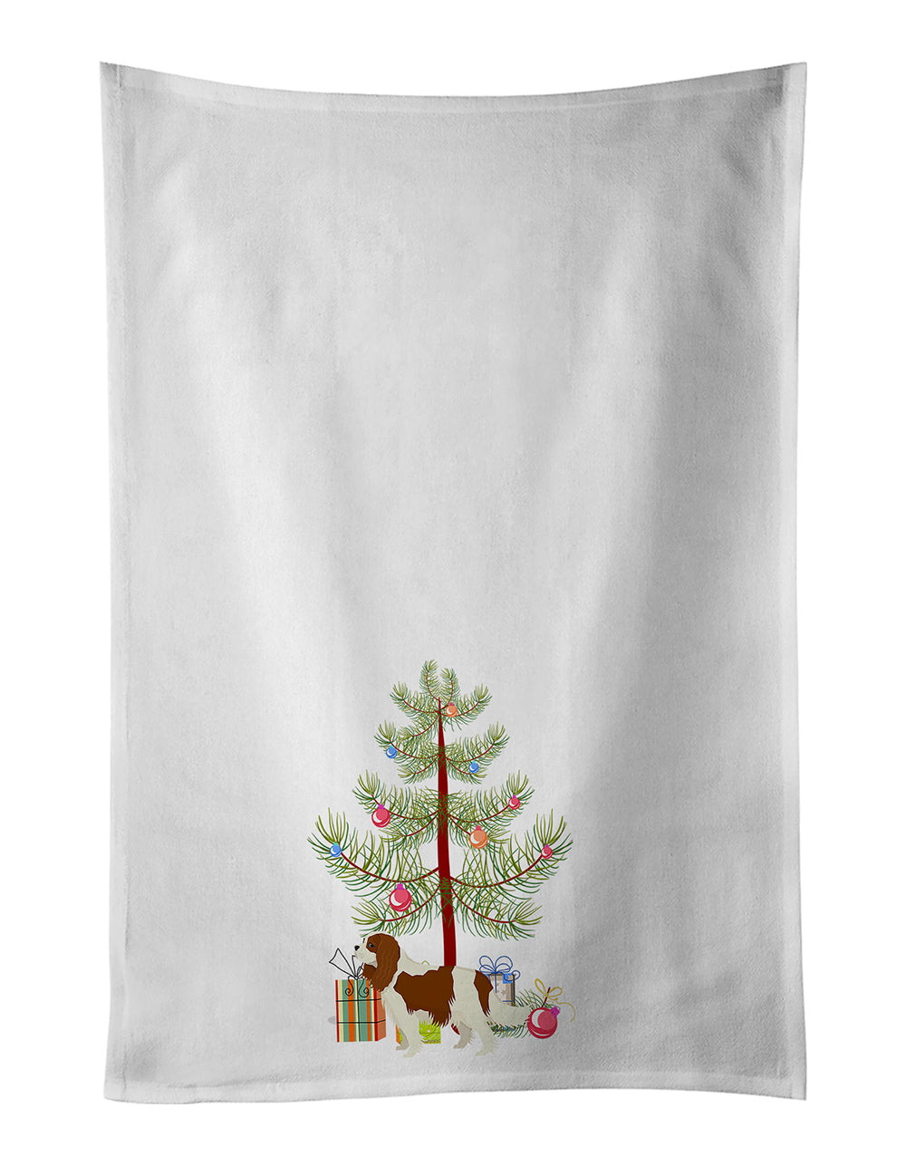 Buy this Cavalier Spaniel Christmas Tree White Kitchen Towel Set of 2