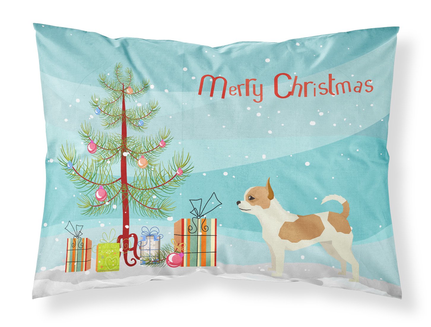Chihuahua Christmas Tree Fabric Standard Pillowcase CK3530PILLOWCASE by Caroline's Treasures