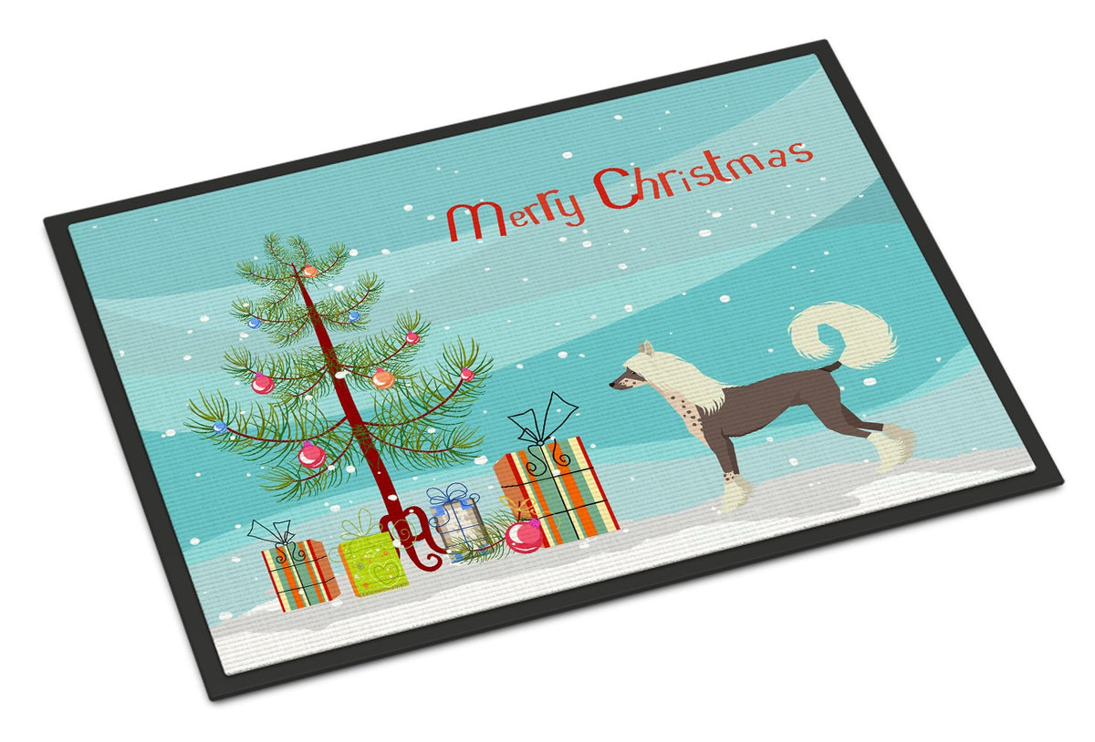 Chinese Crested Christmas Tree Indoor or Outdoor Mat 24x36 CK3531JMAT by Caroline&#39;s Treasures