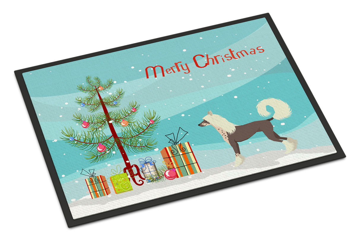 Chinese Crested Christmas Tree Indoor or Outdoor Mat 18x27 CK3531MAT - the-store.com