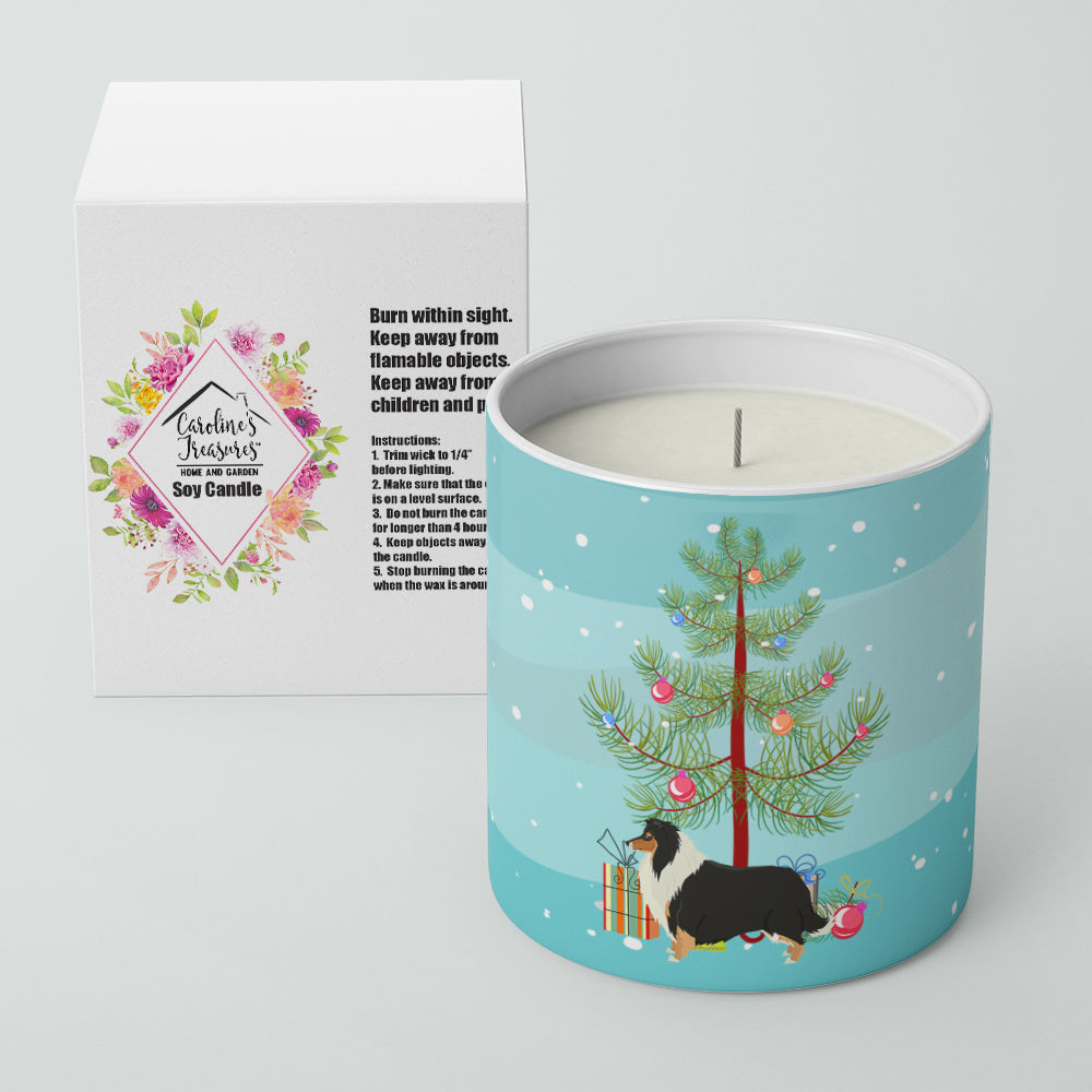 Collie Christmas Tree 10 oz Decorative Soy Candle - the-store.com