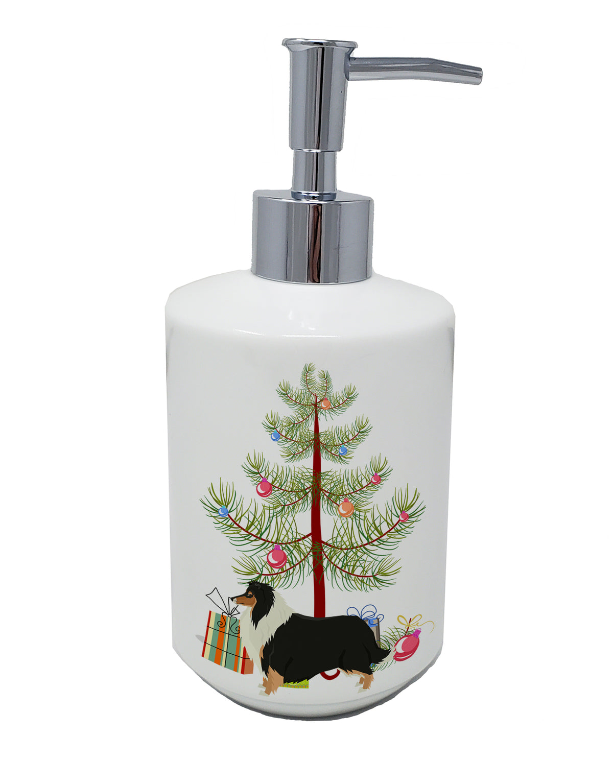 Buy this Collie Christmas Tree Ceramic Soap Dispenser