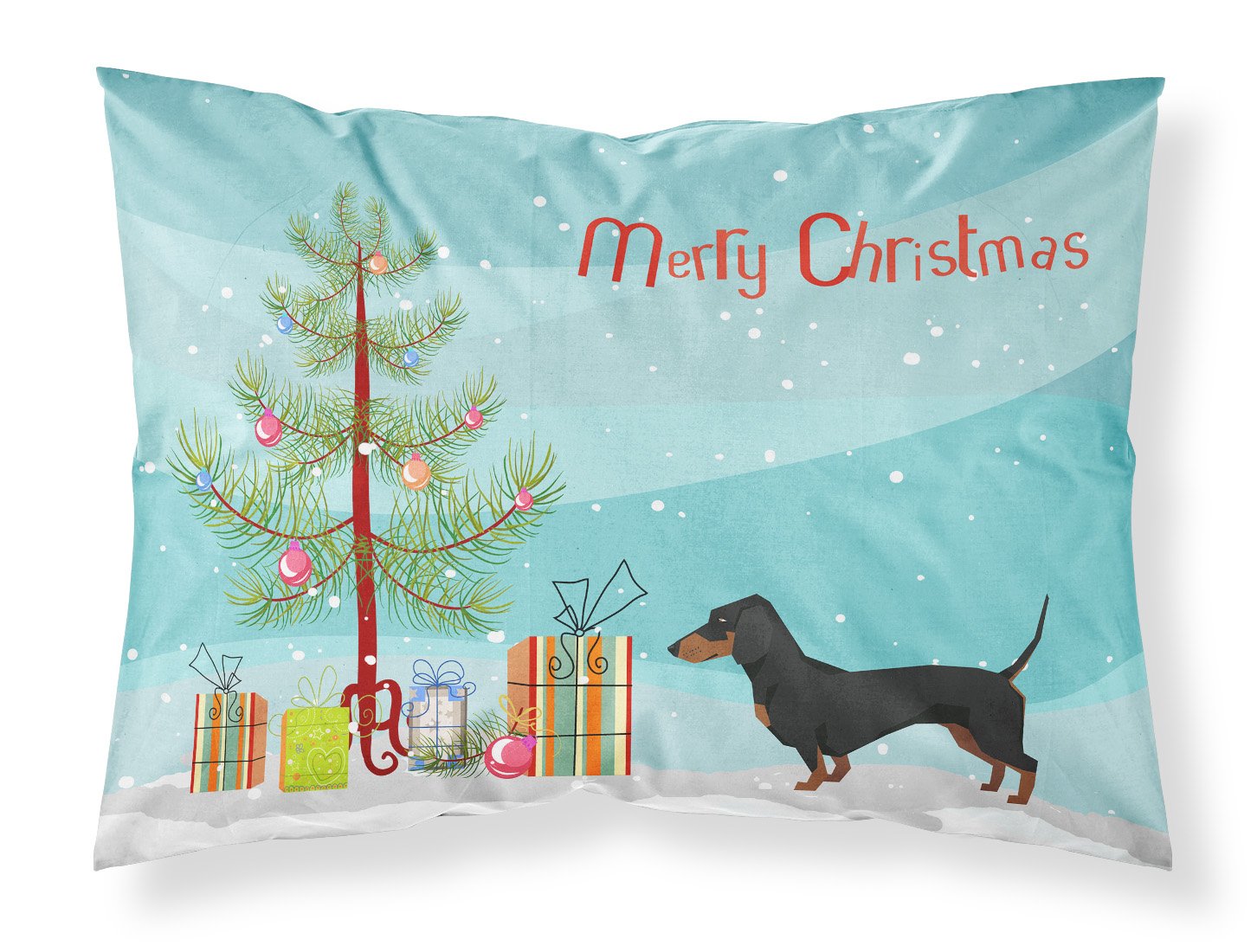 Dachshund Christmas Tree Fabric Standard Pillowcase CK3533PILLOWCASE by Caroline's Treasures