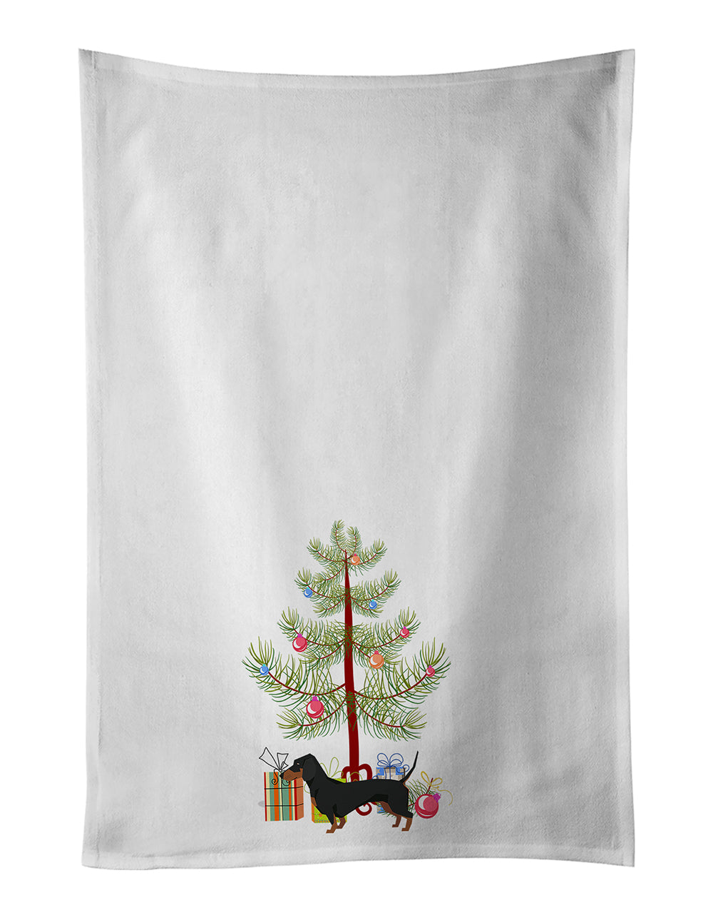Buy this Dachshund Christmas Tree White Kitchen Towel Set of 2
