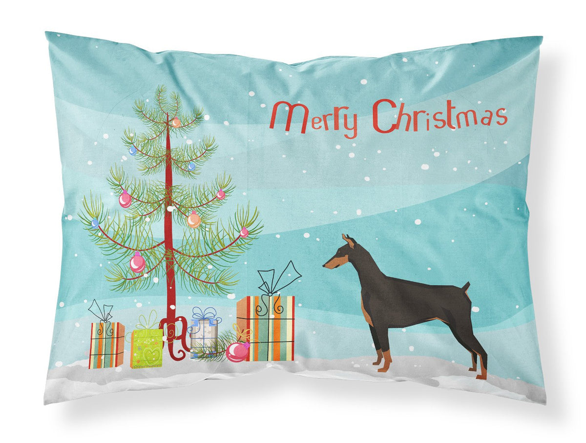 Doberman Pinscher Christmas Tree Fabric Standard Pillowcase CK3535PILLOWCASE by Caroline&#39;s Treasures